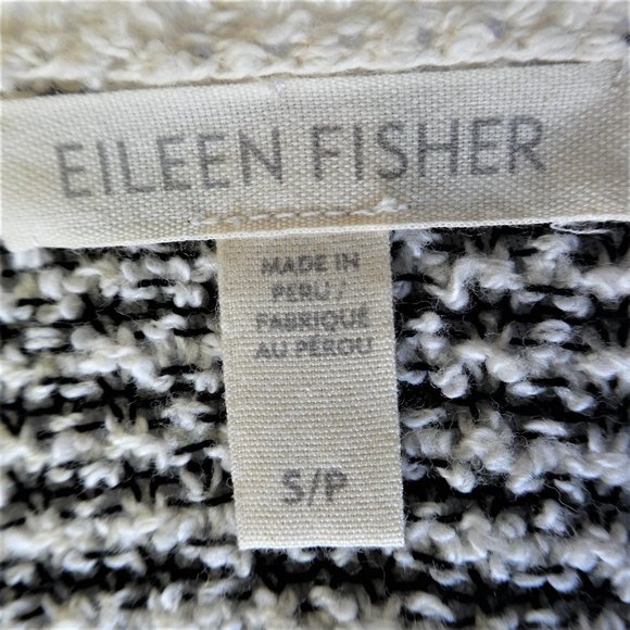 Eileen Fisher Cardigan Waterfall Organic Cotton Drop Shoulder Long Sleeve Ribbed - Picture 8 of 9